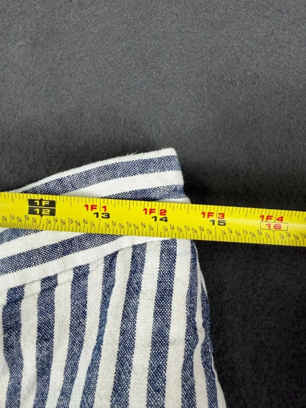 Banana Republic Womens White Blue Wide Leg Crop Pants Striped Linen Beachy M